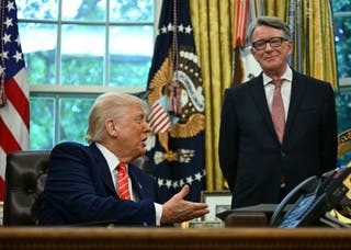 Lord Peter Mandelson was seen with Donald Trump